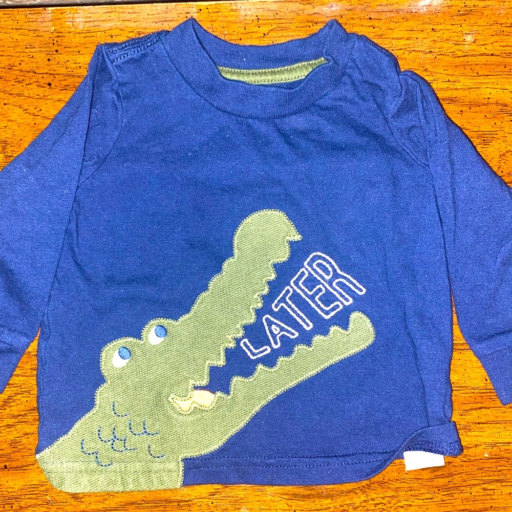 Carter’s 9M 2 piece Alligator set in Navy blue & Army green